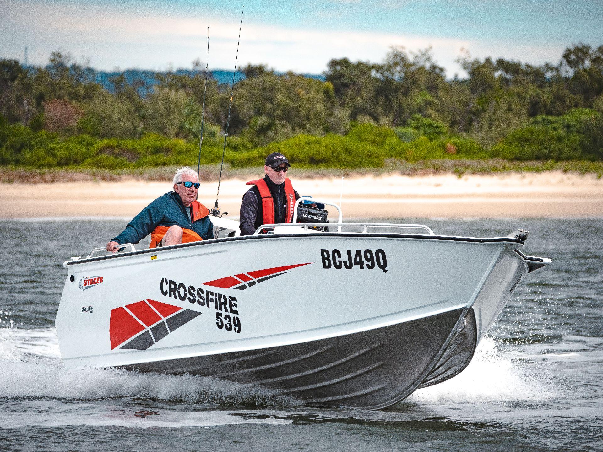 Stacer 539 Crossfire Side Console (SC) Hybrid Fishing Boat / Bowrider For Sale Perth WA Stacer Alumi