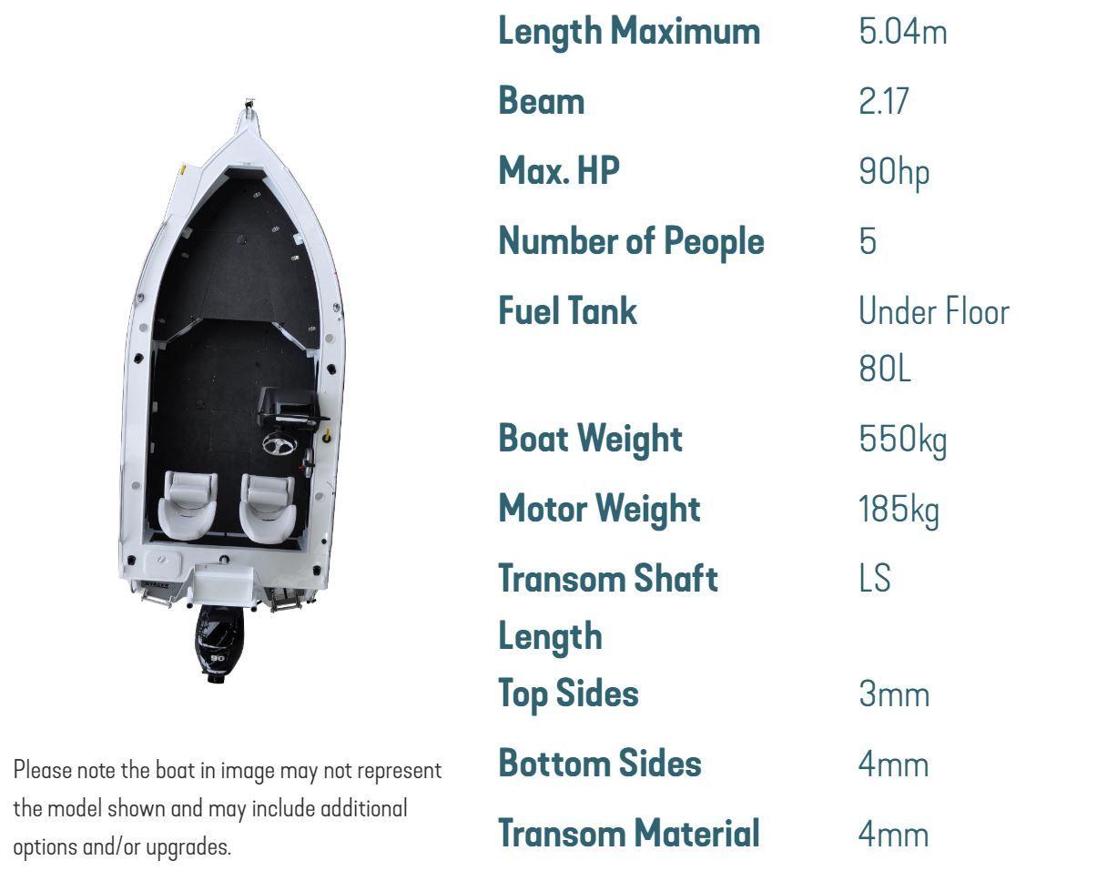 Stacer 499 Crossfire Side Console (SC) Convertible Bowrider / Fishing Boat Sales Perth WA Hitech Mar