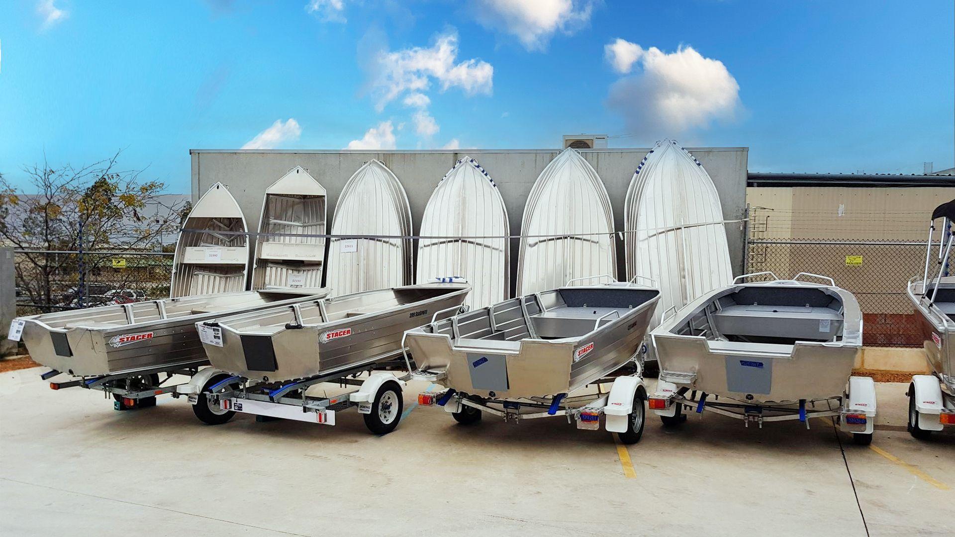 Stacer Open boats on Display Perth WA stacer Tinnies Dinghy DInghy's in stock Perth Wangara WA Stace
