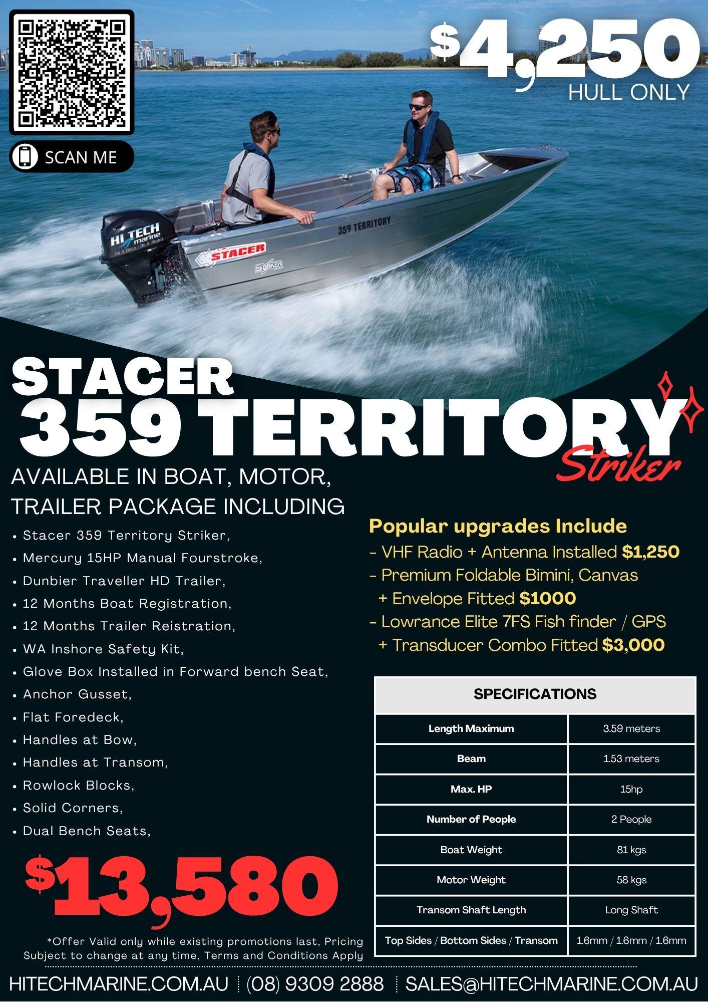Stacer 359 Territory Striker - Price Ticket