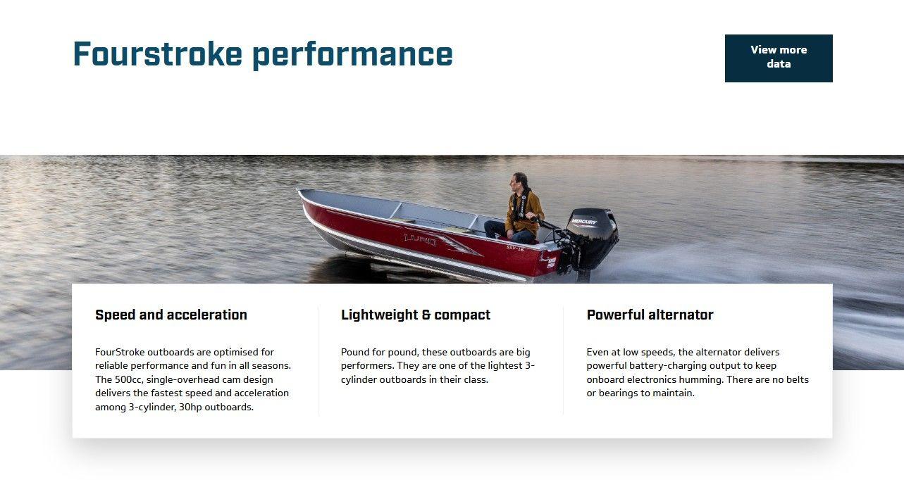 Mercury 30hp Fourstroke Outboard Perth Western Australia Illawarra NSW Hitech Marine