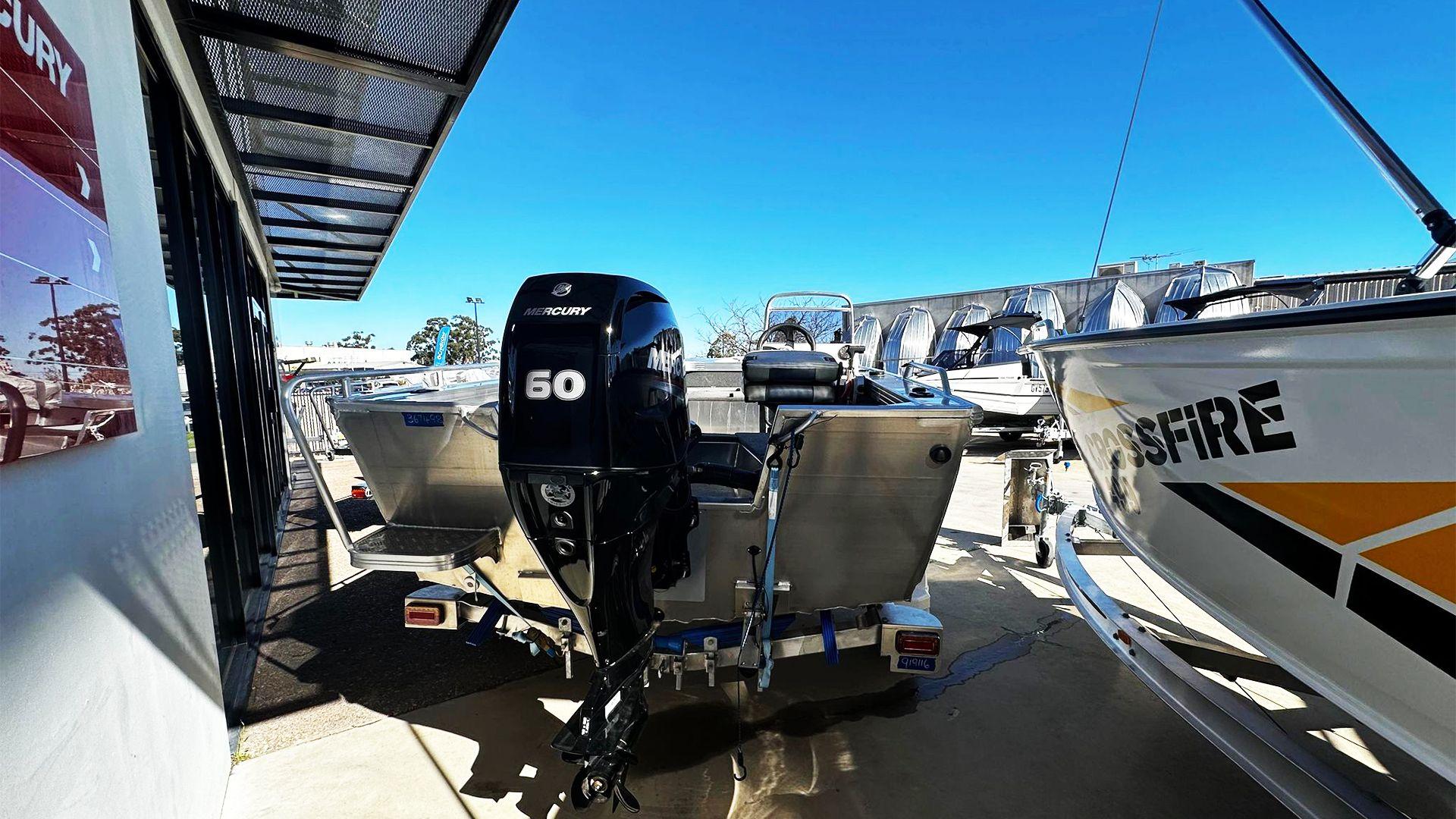 Stacer Aluminium 449 Outlaw Side Console + Mercury 60HP Fourstroke + Stacer Aluminium Trailer - Boat