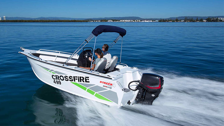 Stacer 499 Crossfire Side Console (SC) Convertible Bowrider / Fishing Boat Sales Perth WA Hitech Mar
