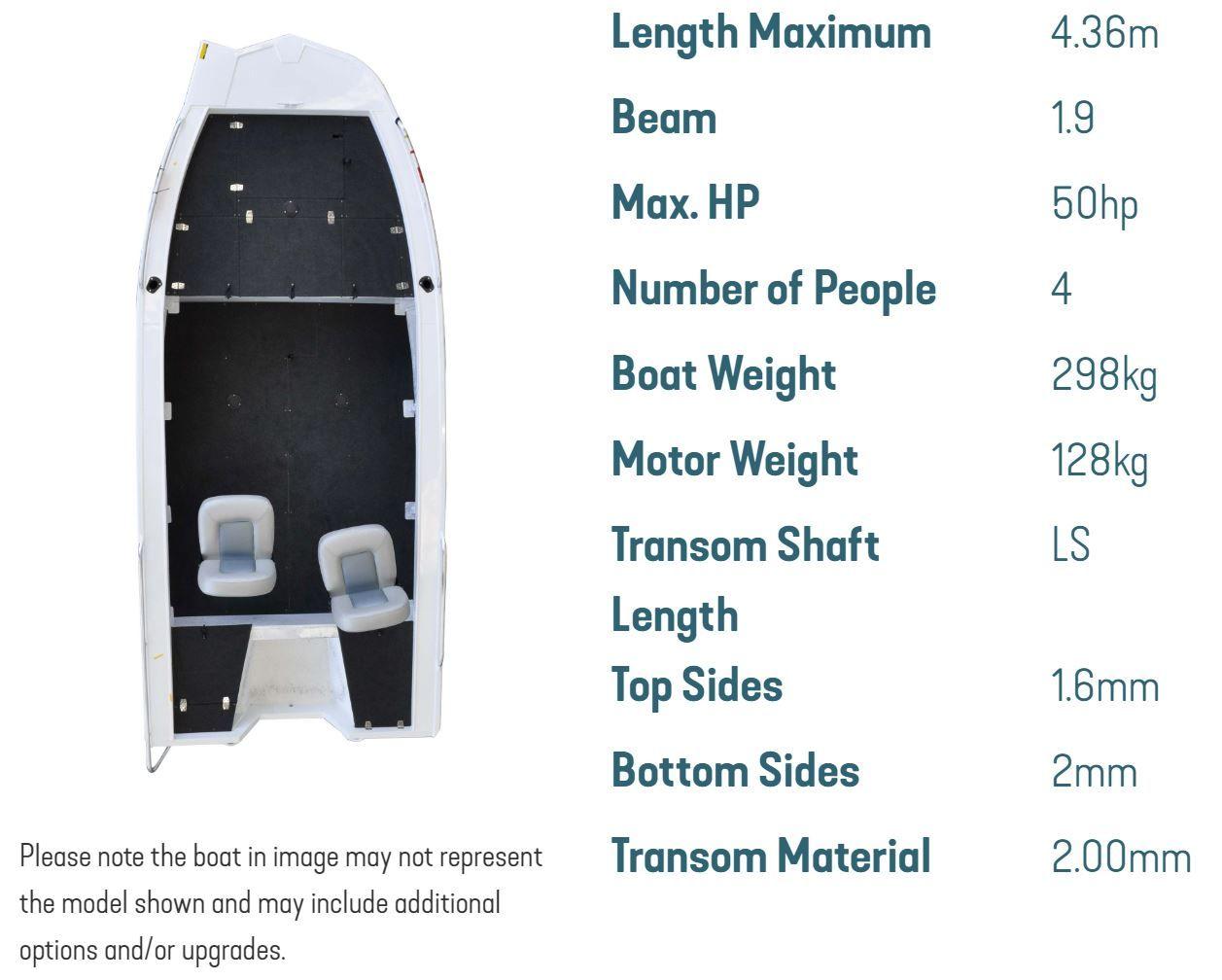 Stacer 429 Proline Angler Aluminium Tinnys Dinghys perth WA