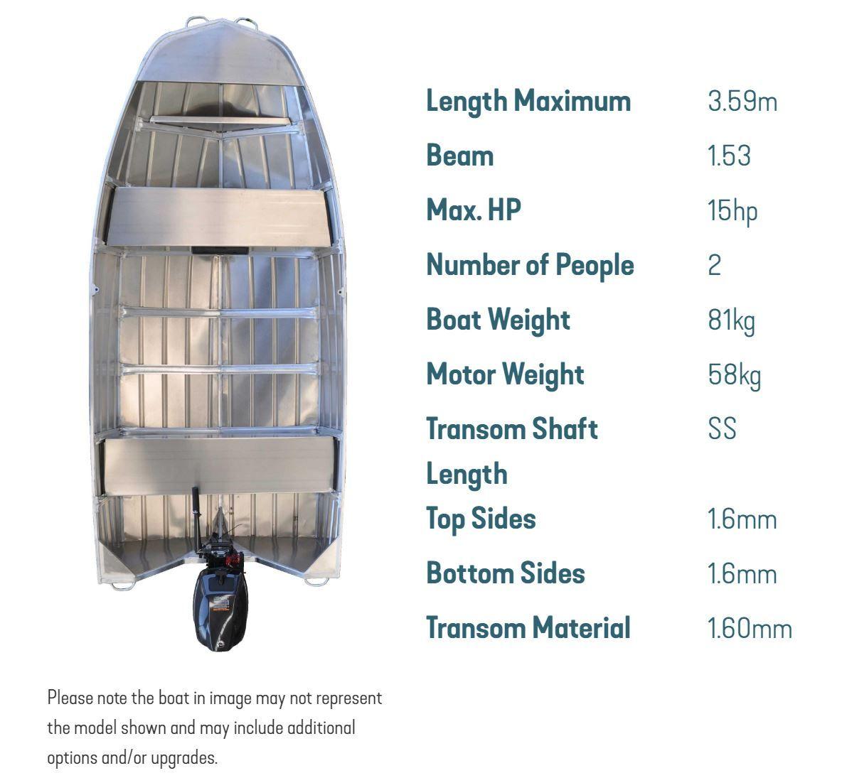 Stacer 359 Territory Striker (Proline) Short Shaft Hull only + Boat Packages in stock Now!