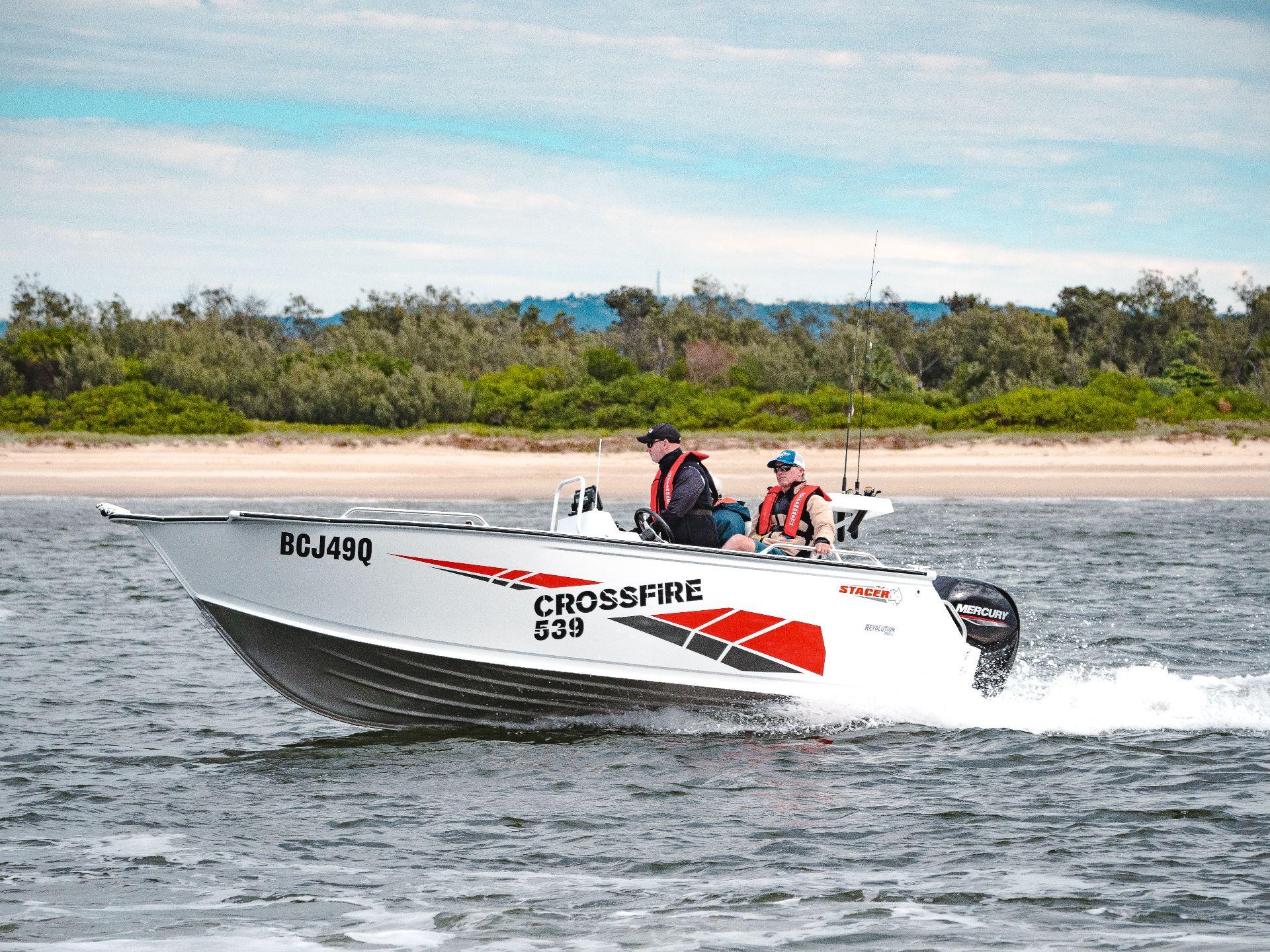Stacer 539 Crossfire Side Console (SC) Hybrid Fishing Boat / Bowrider For Sale Perth WA Stacer Alumi