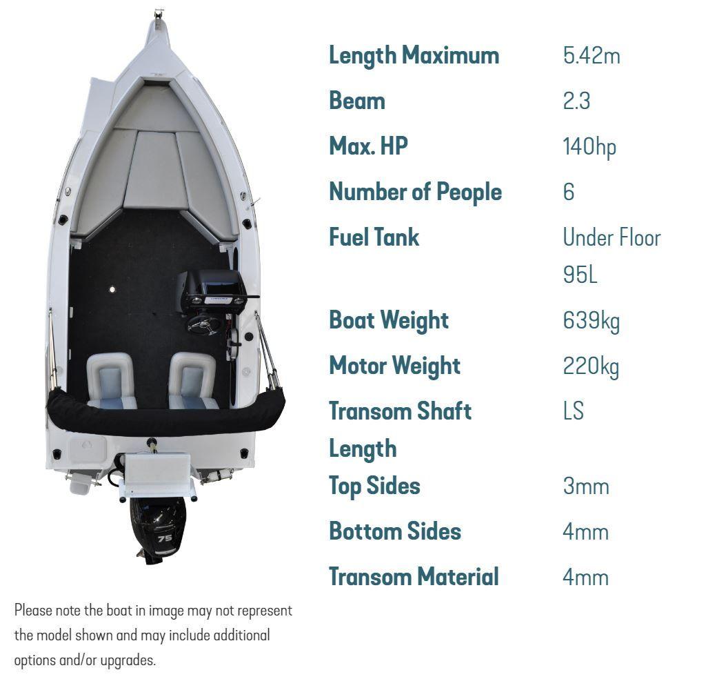 Stacer 539 Crossfire Side Console (SC) Hybrid Fishing Boat / Bowrider For Sale Perth WA Stacer Alumi