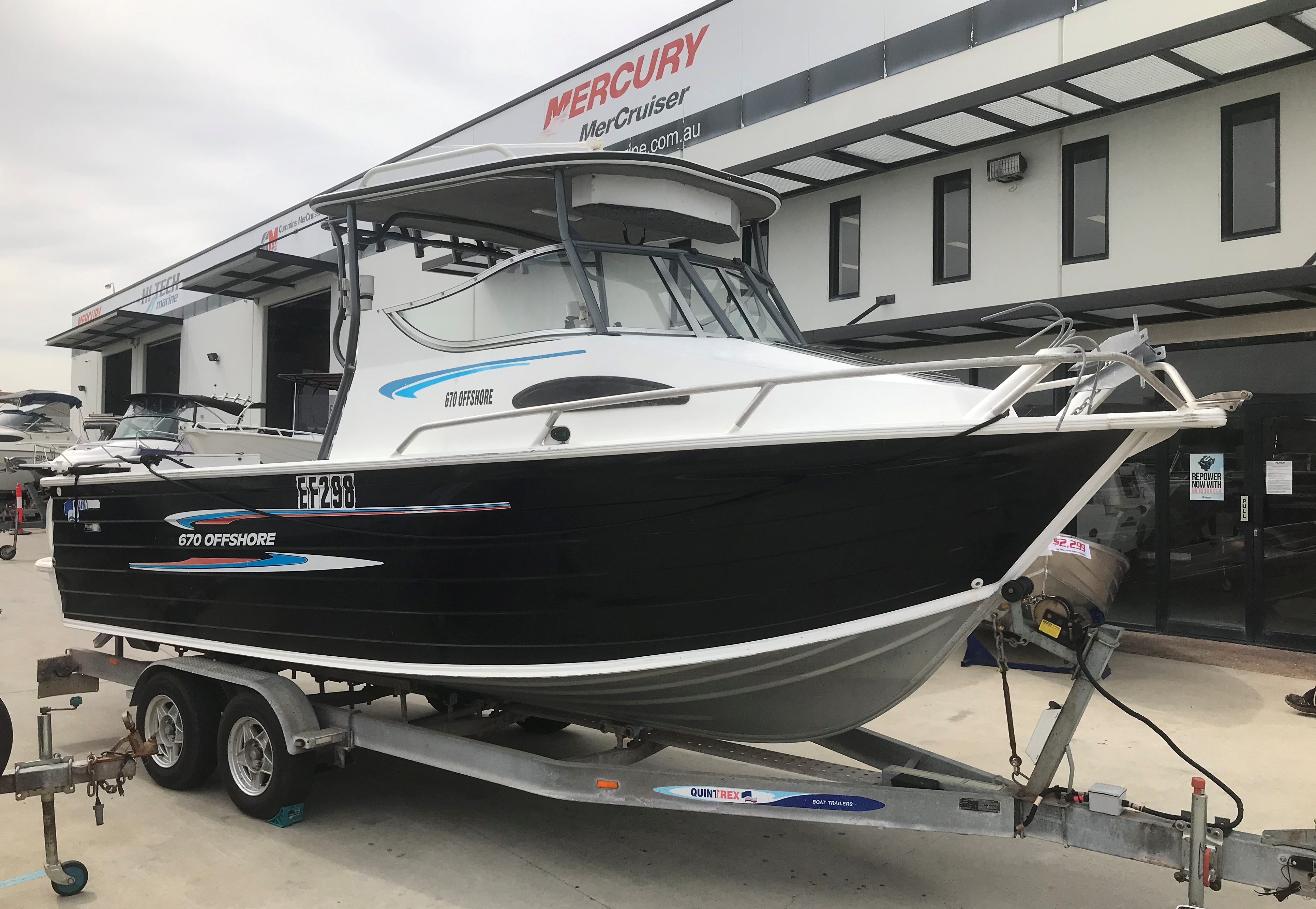 Mercruiser 4.5L V6 250hp engine fitted into a Quintrex 670 Offshore Aluminium boat