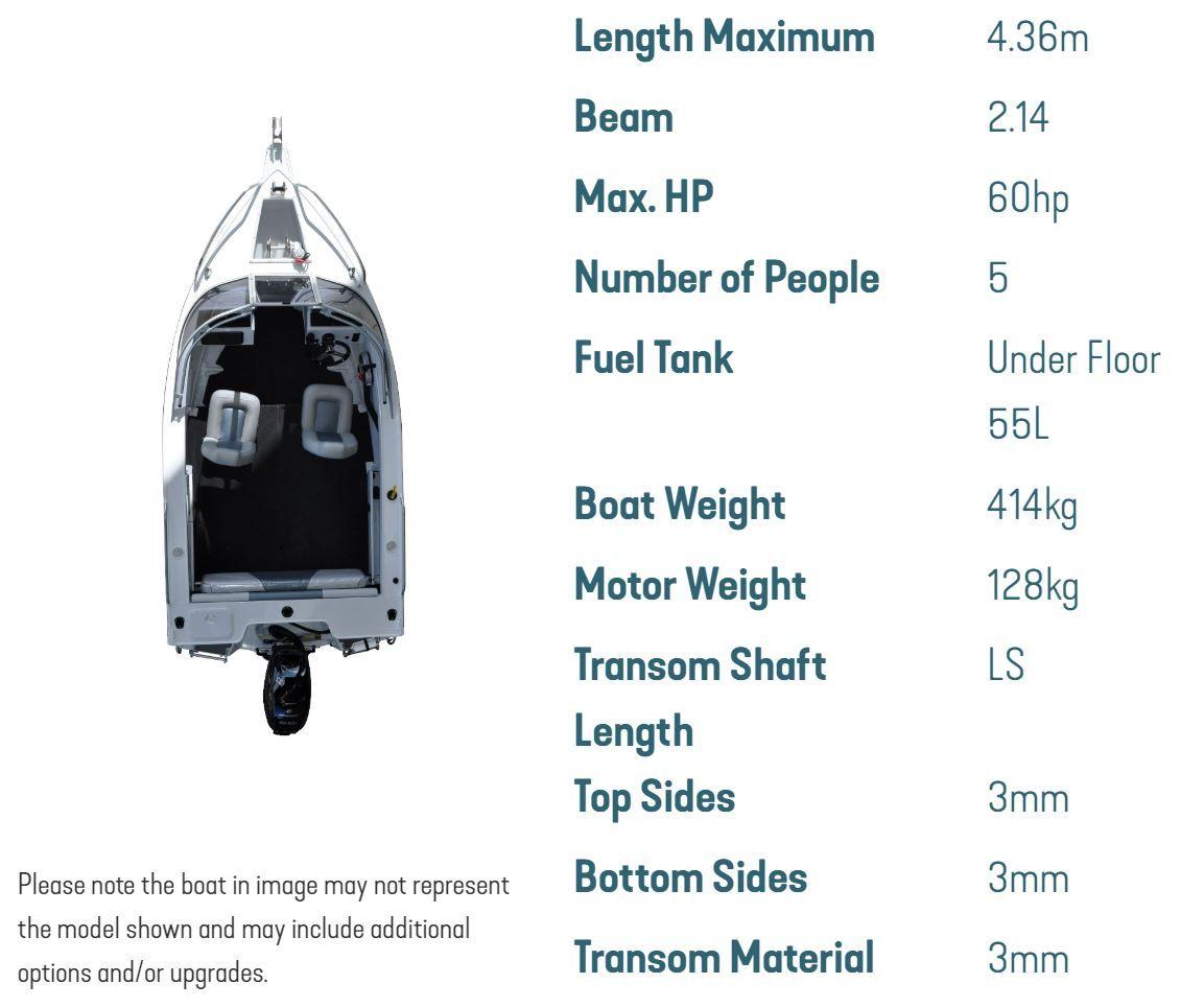 Stacer 429 Seamaster Aluminium Runabout - Small in Size mighty in adventure