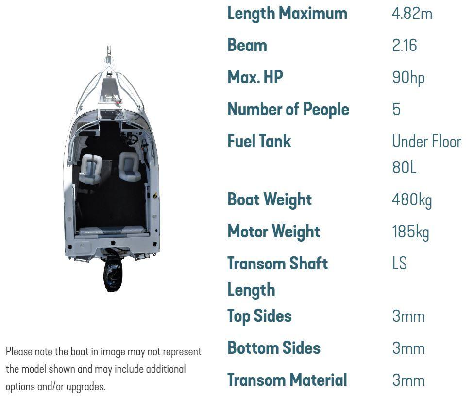 Stacer 481 Seamaster Affordable Aluminium Runabout / All Rounder Perth WA