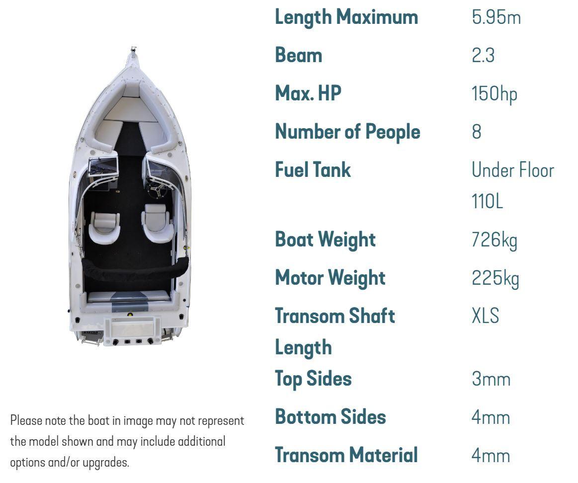 Stacer 589 Wild Rider Aluminium Bow Rider - Australian Made Stacer Boats for Sale Western Australia
