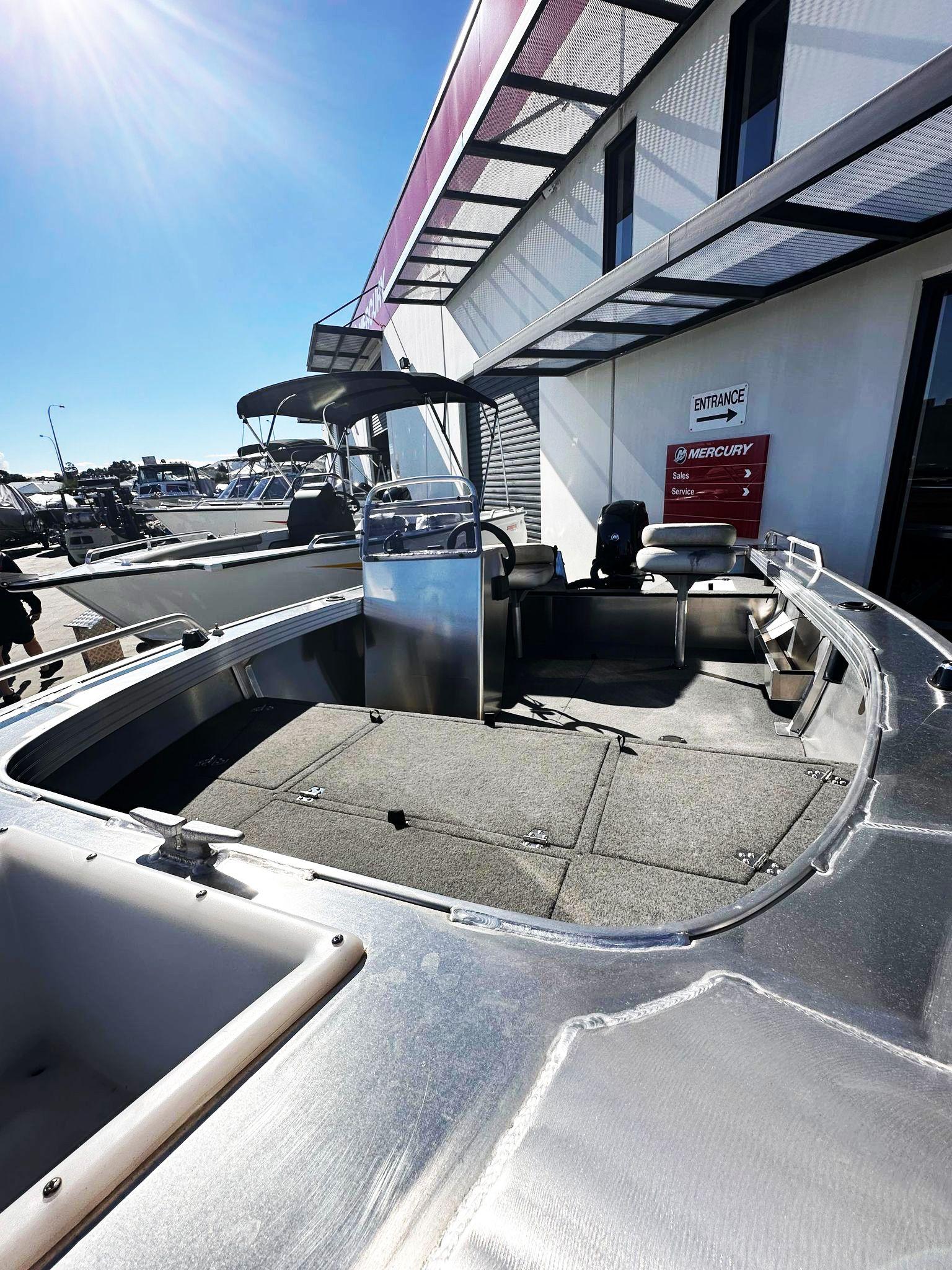 Stacer Aluminium 449 Outlaw Side Console + Mercury 60HP Fourstroke + Stacer Aluminium Trailer - Boat