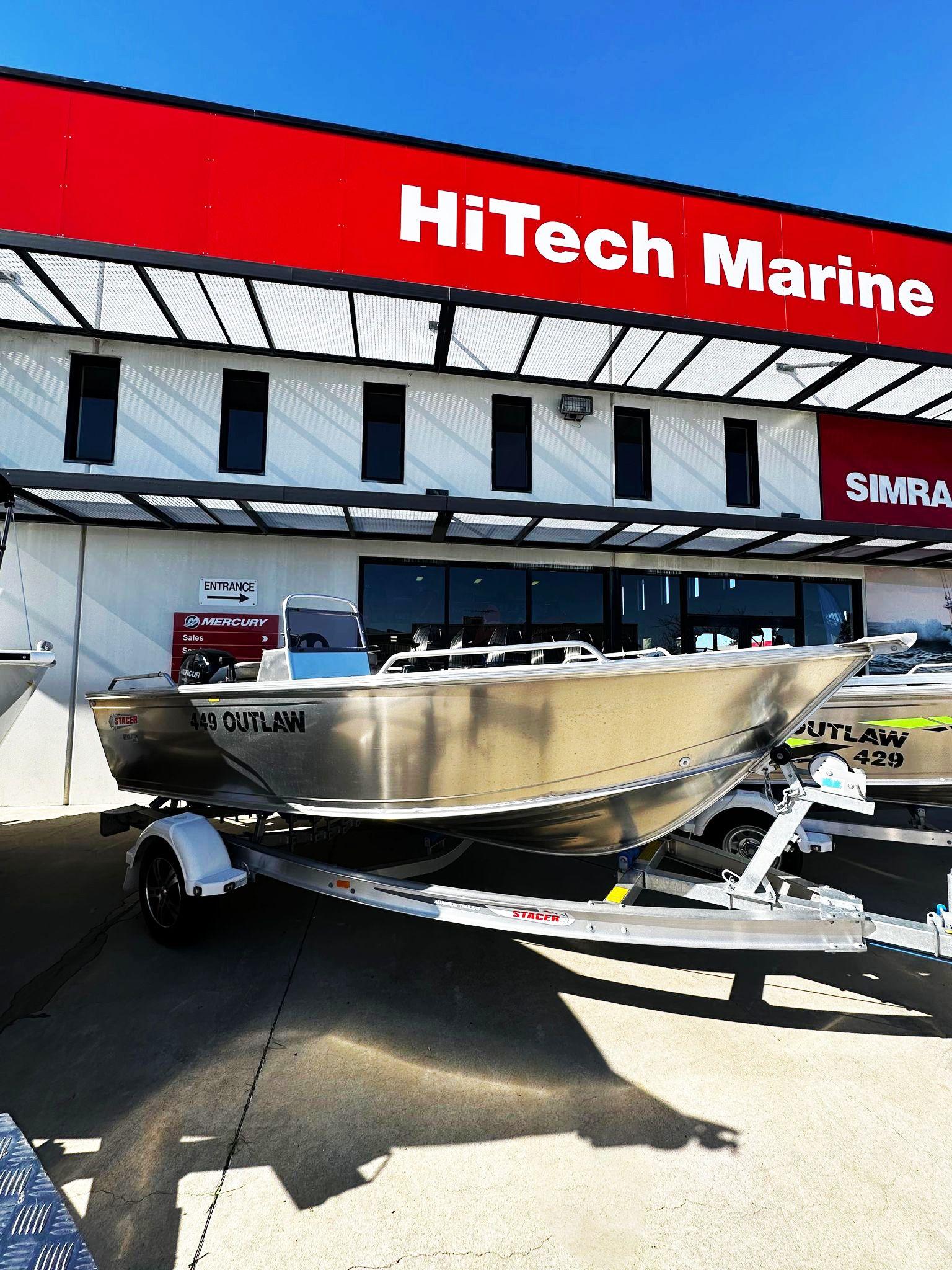 Stacer Aluminium 449 Outlaw Side Console + Mercury 60HP Fourstroke + Stacer Aluminium Trailer - Boat